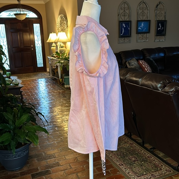 Nanette Lepore Ruffle Cold Shoulder button up shirt szM - Picture 9 of 14